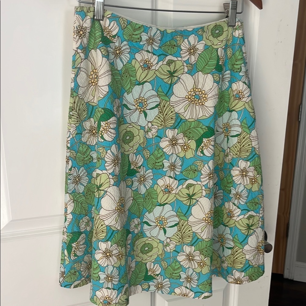 GAP Vintage Floral mini cotton skirt size 4 side zip
